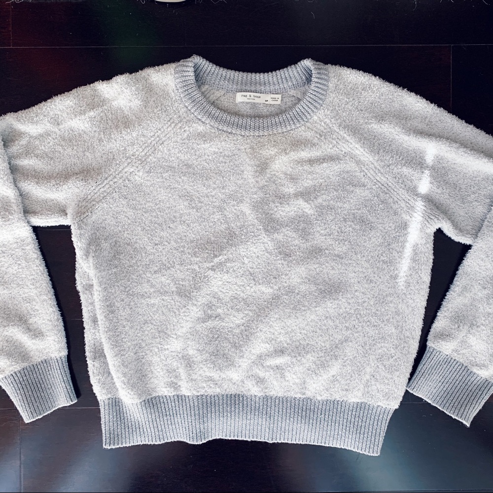 Rag & Bone White merino wool blend sweater
